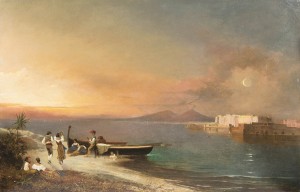 Franz Richard Unterberger Feierabend am Golf von Neapel